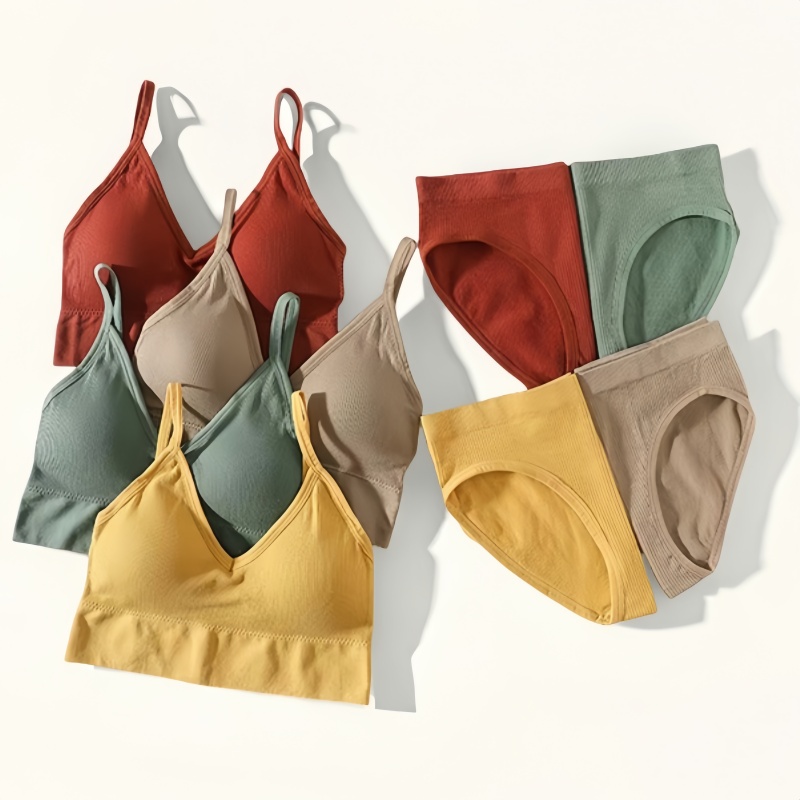 Women Bra Panties Set Seamless - Bralette Triangle Set ulasan dan harga