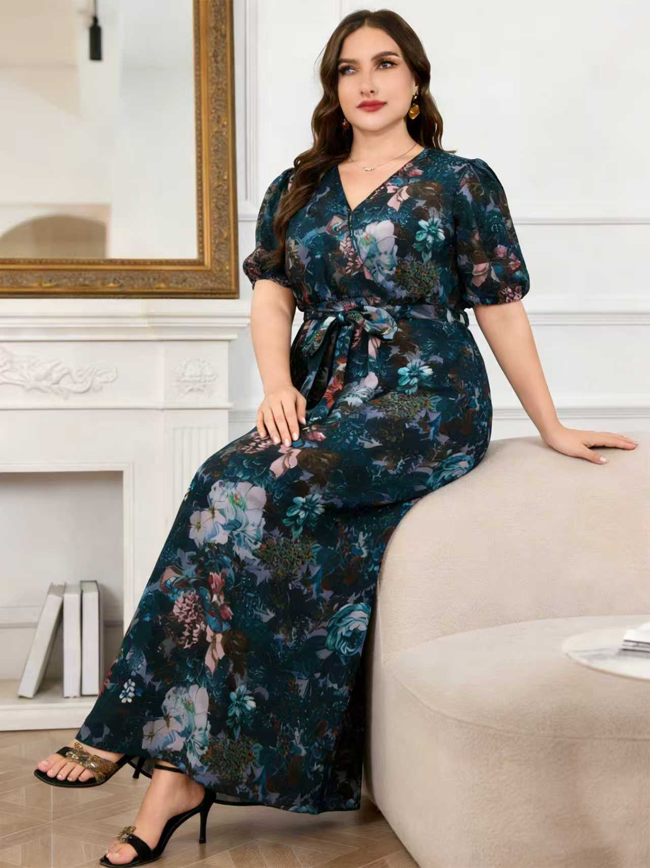 2026 New Arrival Plus Size Wom - Romper Floral Print ulasan dan harga