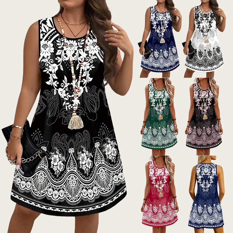 Ethnic Style Vintage Dresses 2 - Romper Floral Print ulasan dan harga