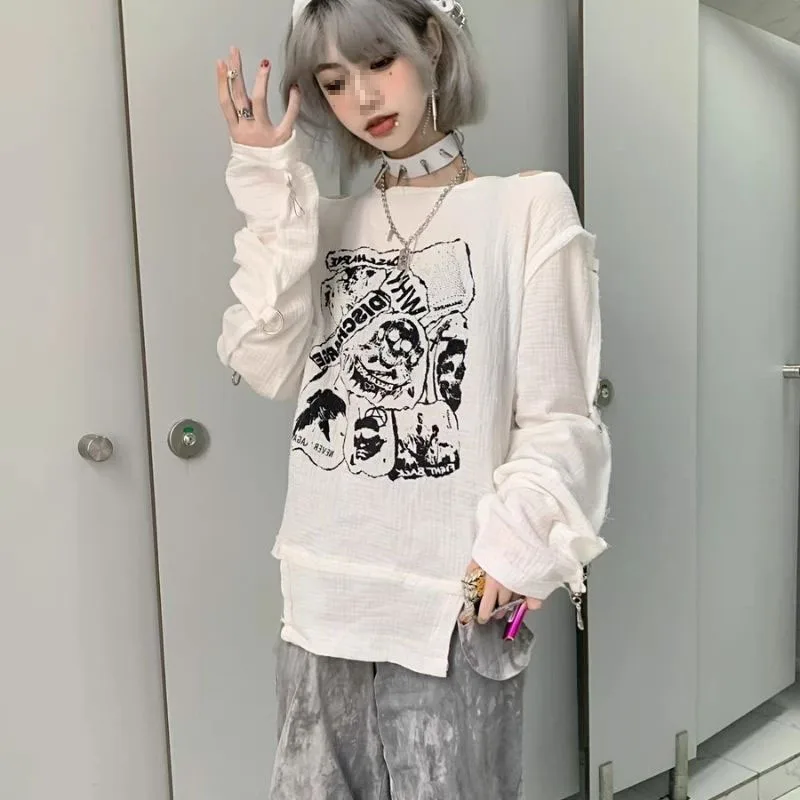 Long Sleeve T Shirt Japanese 2 - Blouse Off Shoulder ulasan dan harga